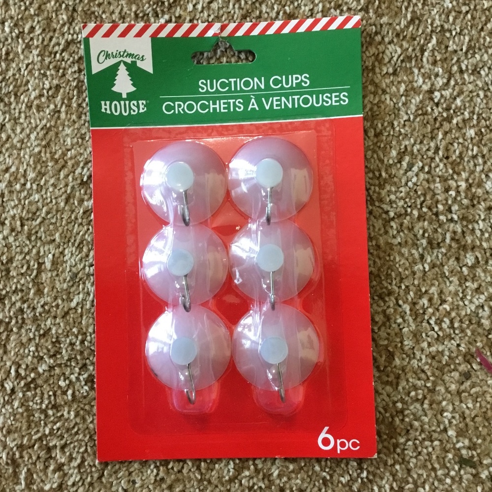 Six Christmas House suction cups NEW